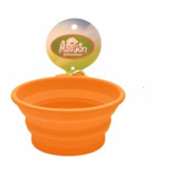 Plato Plegable Silicona Simple Naranja Para Perro M Mascan