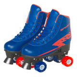 Patins Infantil Quad Roller 4 Rodas Ajustável C/ Luzes Led