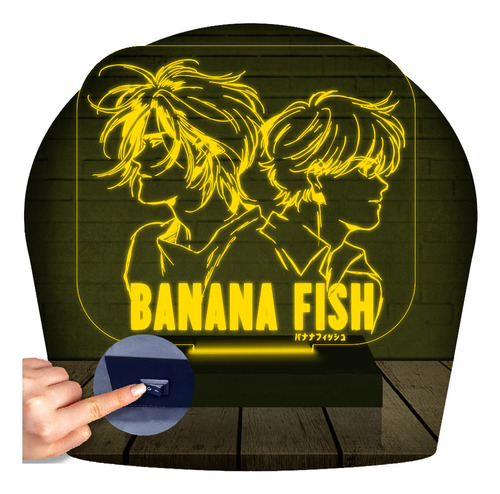 Luminária Led Abajur  3d | Banana Fish