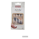 Uñas Kiss Acrylic French Flexifit Techno Real Short Lenght
