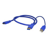 Cable Usb 3.0 Dual, A Macho A Micro B Macho Con + Power 60cm