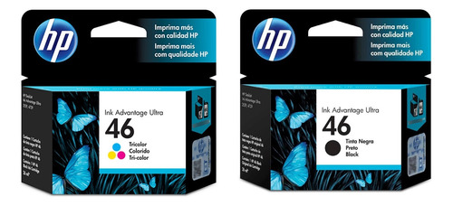 Cartuchos Hp 46 Negro + 46 Colores - Inkadvan 2529 4729 4720