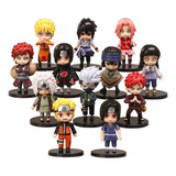 Kit 12 Bonecos Naruto Shippuden Sakura Kakashi Sasuke Action