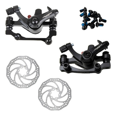 Par De Discos De Freno Bicicleta 160mm + Calipers Y Balatas | Envío gratis