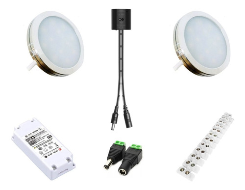 Apliques Led Dimeables X2 + 1 Fuente 12v + 1 Dimmer Táctil