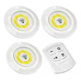 Kit 3 Lampadas Luminaria Com Controle Led Spot Sem Fio 15w