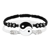 Set 2 Pulseras Para Parejas Ying Yang Novio Amigo Amor