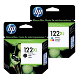 Kit Cartucho Original Hp 122 Xl Preto E 122 Xl Color P 3000