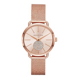 Reloj Mujer Michael Kors Mk3845 Cuarzo Pulso Oro Rosa En