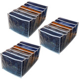 Organizador Colméia Dobravel Calças Jeans Toalha Kit 10 Uni. Cor Tranparente