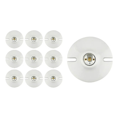 Kit 10 Soquetes Cerámica Porcelana 4.5\