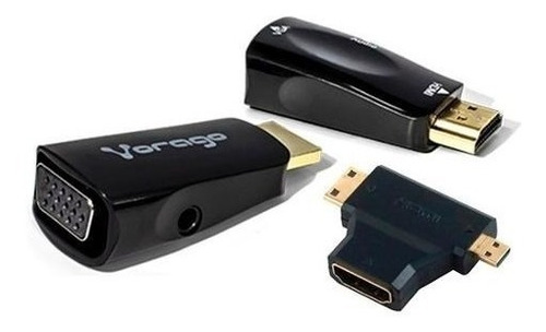 Adaptador Video Vorago Adp-208 Hdmi - Vga Audio 3.5mm Negro