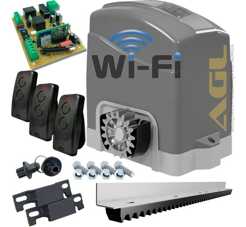 Motor Portão Dz Wifi 3con Bluetooth 3,5m Crema App Via