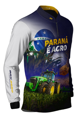 Camisa Blusa Agro Brk Paraná É Agro Milho E Soja Com Uv50+