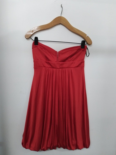 Vestido Corto Rojo Sin Bretel / Lycra / Marca Bebe / Talle 2