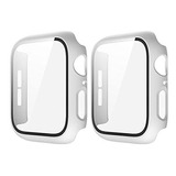 Protectores Para Apple Watch 6/5/4 Se 44mm Blanco Mate X 2u.