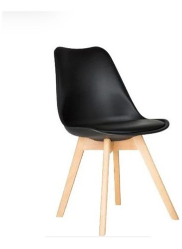 Silla Tipo Eames Tulip Asiento Acolchado Minimalista