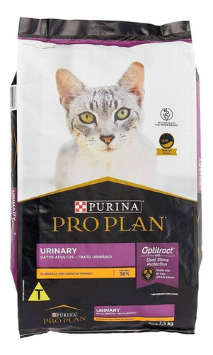 Alimento Pro Plan Optitract Urinary Para Gato Adulto Sabor Pollo Y Arroz En Bolsa De 15kg