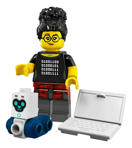 Lego Minifigura: Programmer (programadora) Serie 19 1