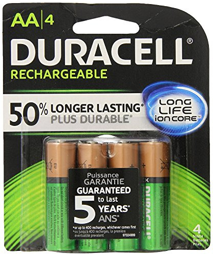 Duracell Recargable Aa Baterías 4 Envasado De Conteo P...