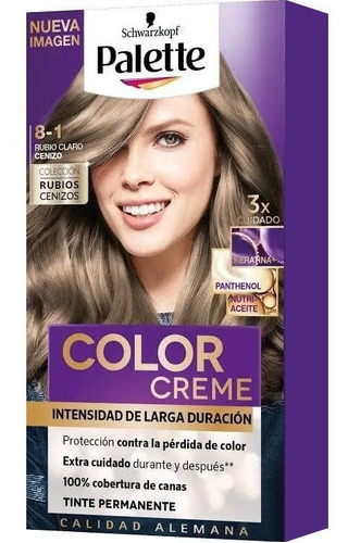 Tinte Palette Color Creme Schwarzkopf Tono 8-1 Rubio Claro