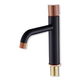 Torneira Banheiro Lavabo Misturador Preto Rose Gold Cobre