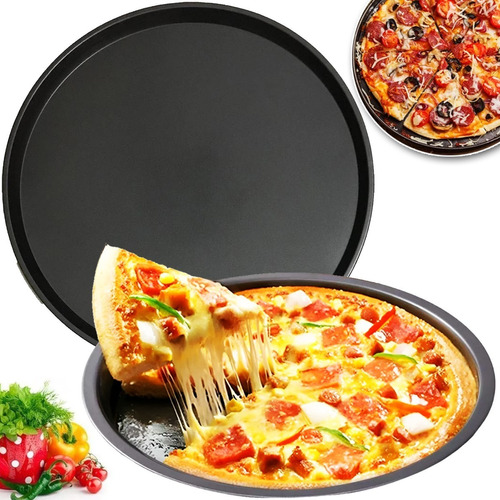 Forma Pizza Assadeira Antiaderente 36cm Aço Carbono Original