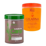 Melado De Cana 1kg + Gelatina Capilar 1kg Natureza Love