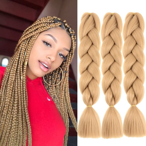 Extensiones De Trenzas Africanas Cabello Kanekalon 1 Pieza