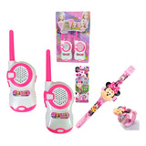   Walkie-talkies Barbie + Relógio Projetor Imagens Minnie