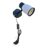 Lampara Enchufe Interruptor Blanco Y Negro + Ampolleta Led