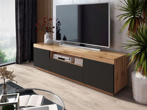 Mesa Tv Rack Nordica 160x50x35 Paraiso + Laqueado + Cajon!