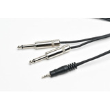 Cable Mini Plug A 2 Plug Mono Ficha Metal 3,6 Mts 