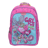 Mochila Grande Chenson Primaria Happy Girl Porta Tablet Mariposa Coleccion Awata Hg64704-p Color Rosa