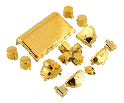 Repuesto Botones Ps4 Dorados Oro Kit Controles Joystick Ps4
