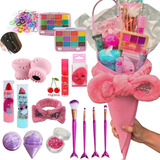 Kit De Maquiagem Menina Infantil Completo Presente Pinceis