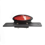 Calavera Stop Con Porta Placa Negro 12v Para Moto Universal