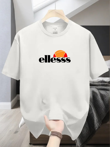 Camiseta Estampada Elless Con Cuello Redondo Y Secado Rápido