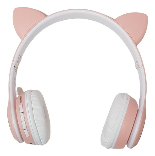 Fone De Ouvido Gatinho Bluetooth Infantil Led Menino Menina