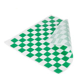 500 Hojas Papel Encerado Alimenticio D Cuadros 30x30cm Verde