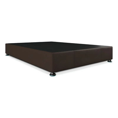 Base Cama King Size Firmeza Durax Tapizado Chocolate Color Marrón | Meses sin interés
