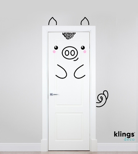 Vinilo Decorativo Infantil Caras Animales Puerta Varios