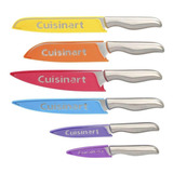 Set De Cuchillos De Acero C/ Protectores Cuisinart C77-12pcs Color Plateado