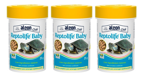 Alcon Club Reptolife Baby 25g Ração Com 3 Unidades
