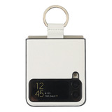 Carcasa Cuero Premium Con Anillo For Samsung Galaxy Z Flip 3