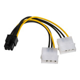 Cabo Adaptador 6 Pinos Pci Express Para Molex Duplo Vga Gpu