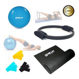 Kit Yoga Pilates Funcional C/ 6 Itens Bola Thera Band Anel