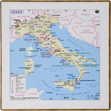 Mouse Pad Mapa Italia Moderna 8 X 8 Pulgadas