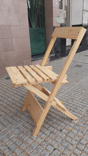 Silla Madera Plegable Jardín Patio Entrega Inmediata (caba)