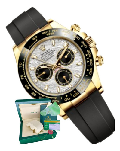Relógio Rolex Daytona Meteorit B. Eta 3035 Dourado Safira 